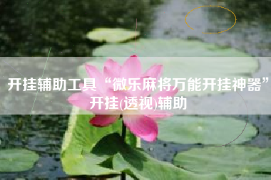 开挂辅助工具“微乐麻将万能开挂神器	”开挂(透视)辅助
