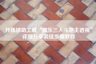 开挂辅助工具“微乐三人斗地主透视”详细分享装挂步骤教程