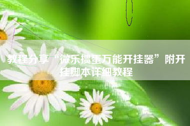 教程分享“微乐掼蛋万能开挂器”附开挂脚本详细教程