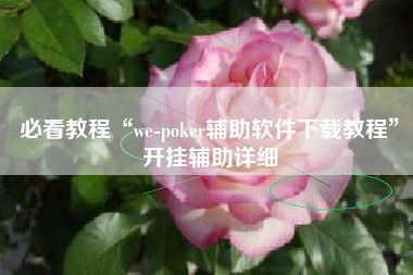 必看教程“we-poker辅助软件下载教程”开挂辅助详细