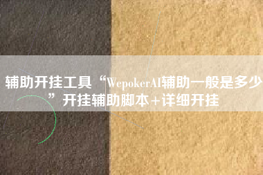 辅助开挂工具“WepokerAI辅助一般是多少”开挂辅助脚本+详细开挂