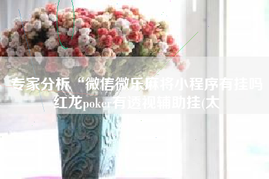 专家分析“微信微乐麻将小程序有挂吗红龙poker有透视辅助挂(太