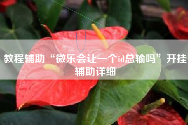 教程辅助“微乐会让一个id总输吗”开挂辅助详细