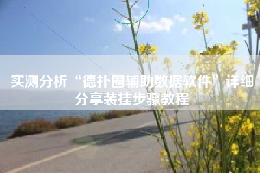 实测分析“德扑圈辅助数据软件	”详细分享装挂步骤教程