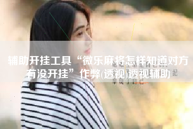 辅助开挂工具“微乐麻将怎样知道对方有没开挂	”作弊(透视)透视辅助