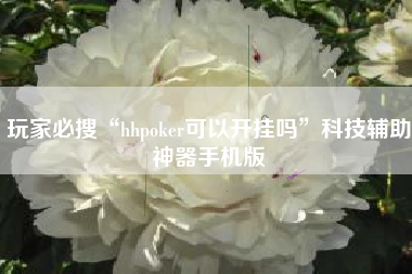 玩家必搜“hhpoker可以开挂吗	”科技辅助神器手机版