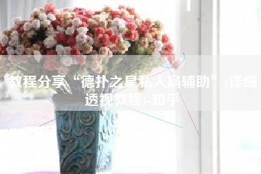 教程分享“德扑之星私人局辅助	”(详细透视教程)-知乎