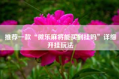 推荐一款“微乐麻将能买到挂吗”详细开挂玩法