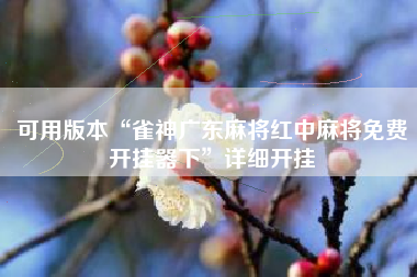 可用版本“雀神广东麻将红中麻将免费开挂器下”详细开挂