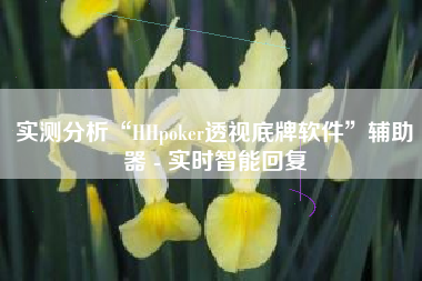 实测分析“HHpoker透视底牌软件”辅助器 - 实时智能回复