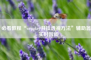 必看教程“wepoker开挂透视方法”辅助器 - 实时智能