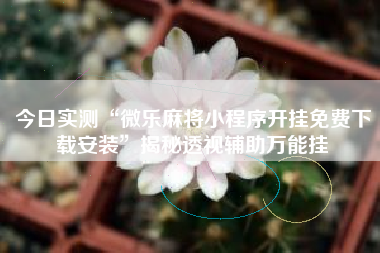 今日实测“微乐麻将小程序开挂免费下载安装	”揭秘透视辅助万能挂