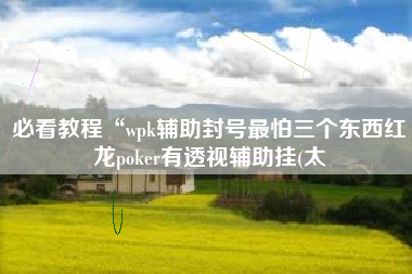 必看教程“wpk辅助封号最怕三个东西红龙poker有透视辅助挂(太