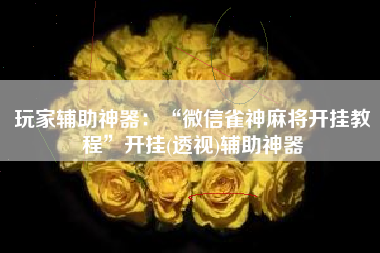 玩家辅助神器：“微信雀神麻将开挂教程”开挂(透视)辅助神器