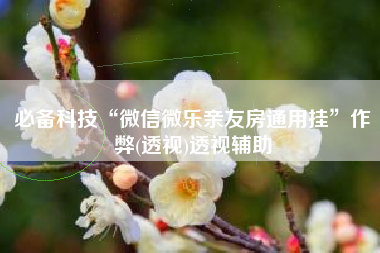 必备科技“微信微乐亲友房通用挂”作弊(透视)透视辅助