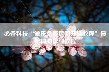 必备科技“微乐免费房间开挂教程”最新辅助详细教程