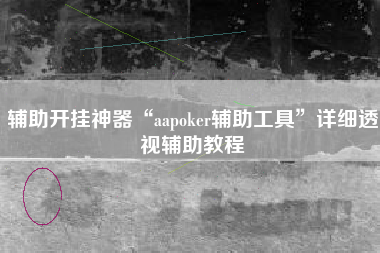 辅助开挂神器“aapoker辅助工具	”详细透视辅助教程