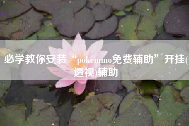 必学教你安装“pokemmo免费辅助”开挂(透视)辅助
