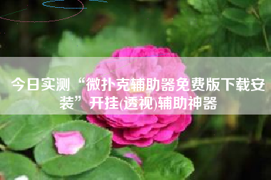 今日实测“微扑克辅助器免费版下载安装”开挂(透视)辅助神器