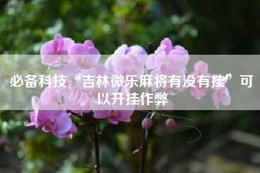 必备科技“吉林微乐麻将有没有挂	”可以开挂作弊