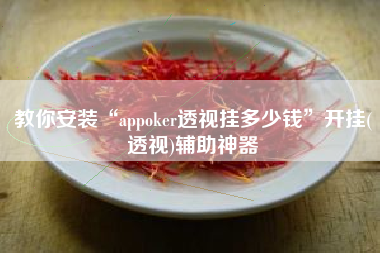 教你安装“appoker透视挂多少钱”开挂(透视)辅助神器