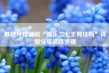 教程开挂辅助“微乐二七王有挂吗	”详细分享装挂步骤