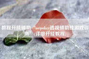 教程开挂辅助“wepoker透视辅助挂游戏评测	”(详细开挂教程)