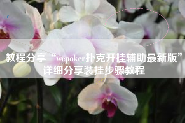 教程分享“wepoker扑克开挂辅助最新版”详细分享装挂步骤教程