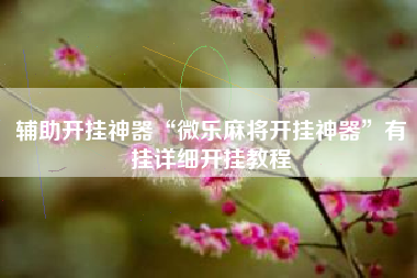 辅助开挂神器“微乐麻将开挂神器”有挂详细开挂教程