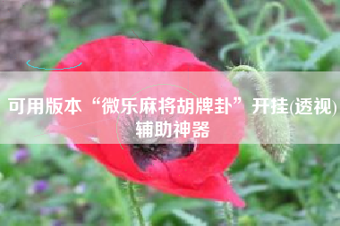 可用版本“微乐麻将胡牌卦	”开挂(透视)辅助神器