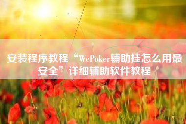 安装程序教程“WePoker辅助挂怎么用最安全	”详细辅助软件教程