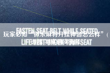 玩家必知“微乐麻将开挂神器怎么样”(透视)其实确实有挂