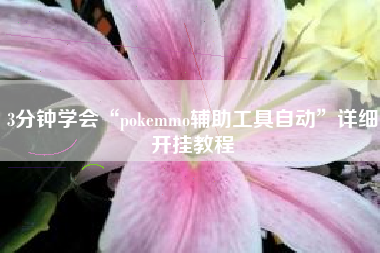 3分钟学会“pokemmo辅助工具自动	”详细开挂教程