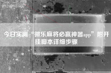 今日实测“微乐麻将必赢神器app	”附开挂脚本详细步骤