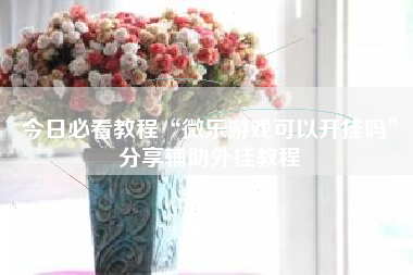 今日必看教程“微乐游戏可以开挂吗”分享辅助外挂教程