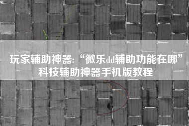 玩家辅助神器:“微乐dd辅助功能在哪”科技辅助神器手机版教程