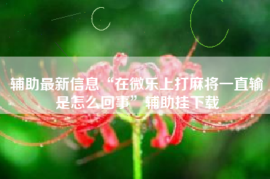 辅助最新信息“在微乐上打麻将一直输是怎么回事	”辅助挂下载