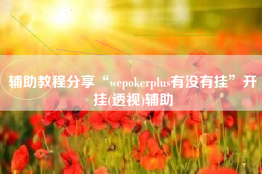 辅助教程分享“wepokerplus有没有挂”开挂(透视)辅助