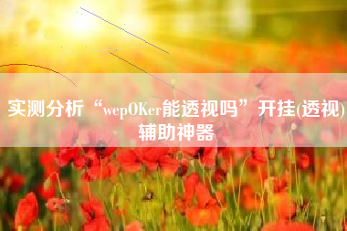 实测分析“wepOKer能透视吗”开挂(透视)辅助神器