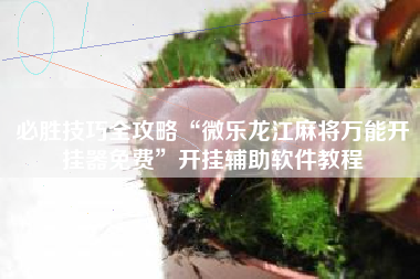 必胜技巧全攻略“微乐龙江麻将万能开挂器免费”开挂辅助软件教程