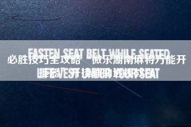 必胜技巧全攻略“微乐湖南麻将万能开挂器”开挂辅助透视教程