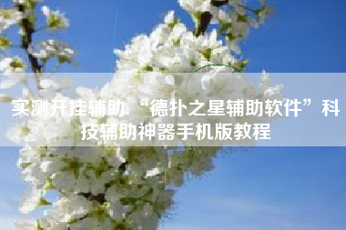 实测开挂辅助:“德扑之星辅助软件	”科技辅助神器手机版教程