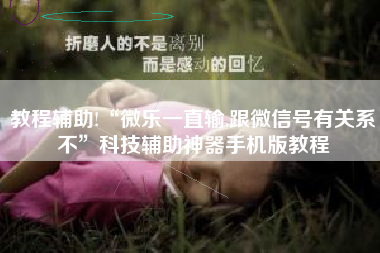 教程辅助!“微乐一直输,跟微信号有关系不	”科技辅助神器手机版教程