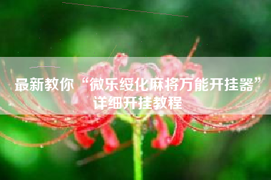 最新教你“微乐绥化麻将万能开挂器”详细开挂教程