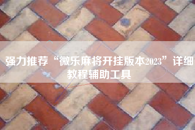 强力推荐“微乐麻将开挂版本2023”详细教程辅助工具