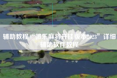 辅助教程“微乐麻将开挂版本2023”详细辅助软件教程